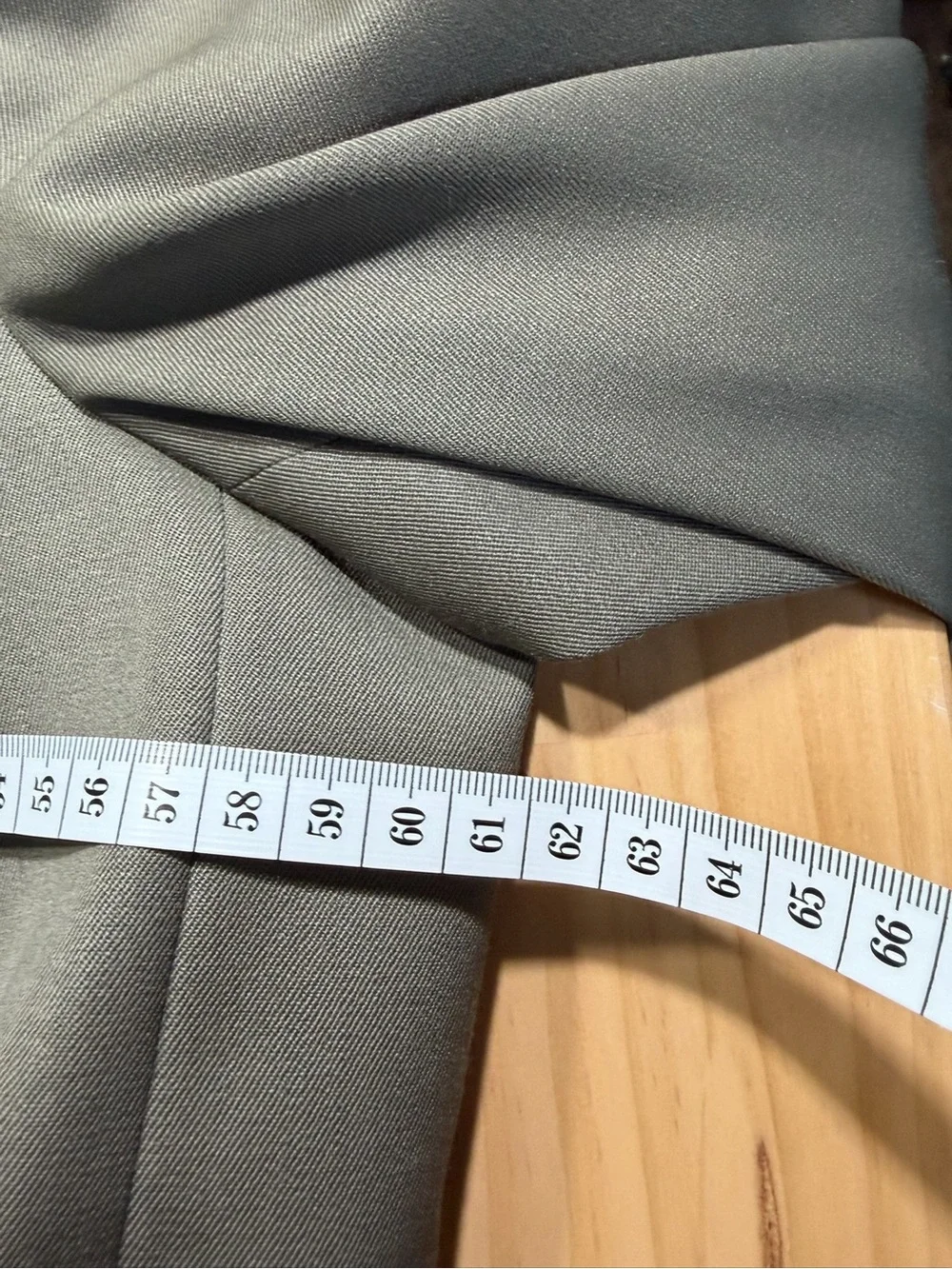 Double-Breasted Blazer in Olive Green W